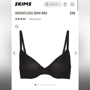 Skims black Demi bra